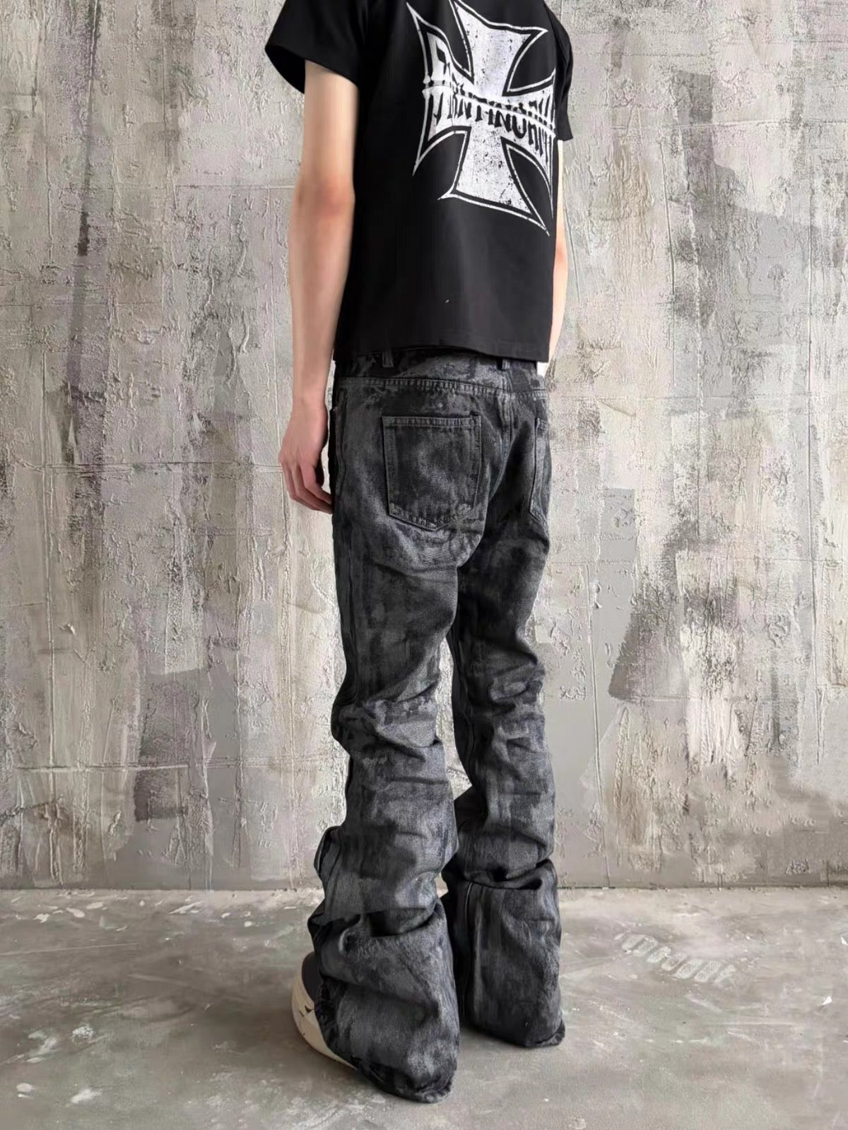 Obsidian Coated Denim