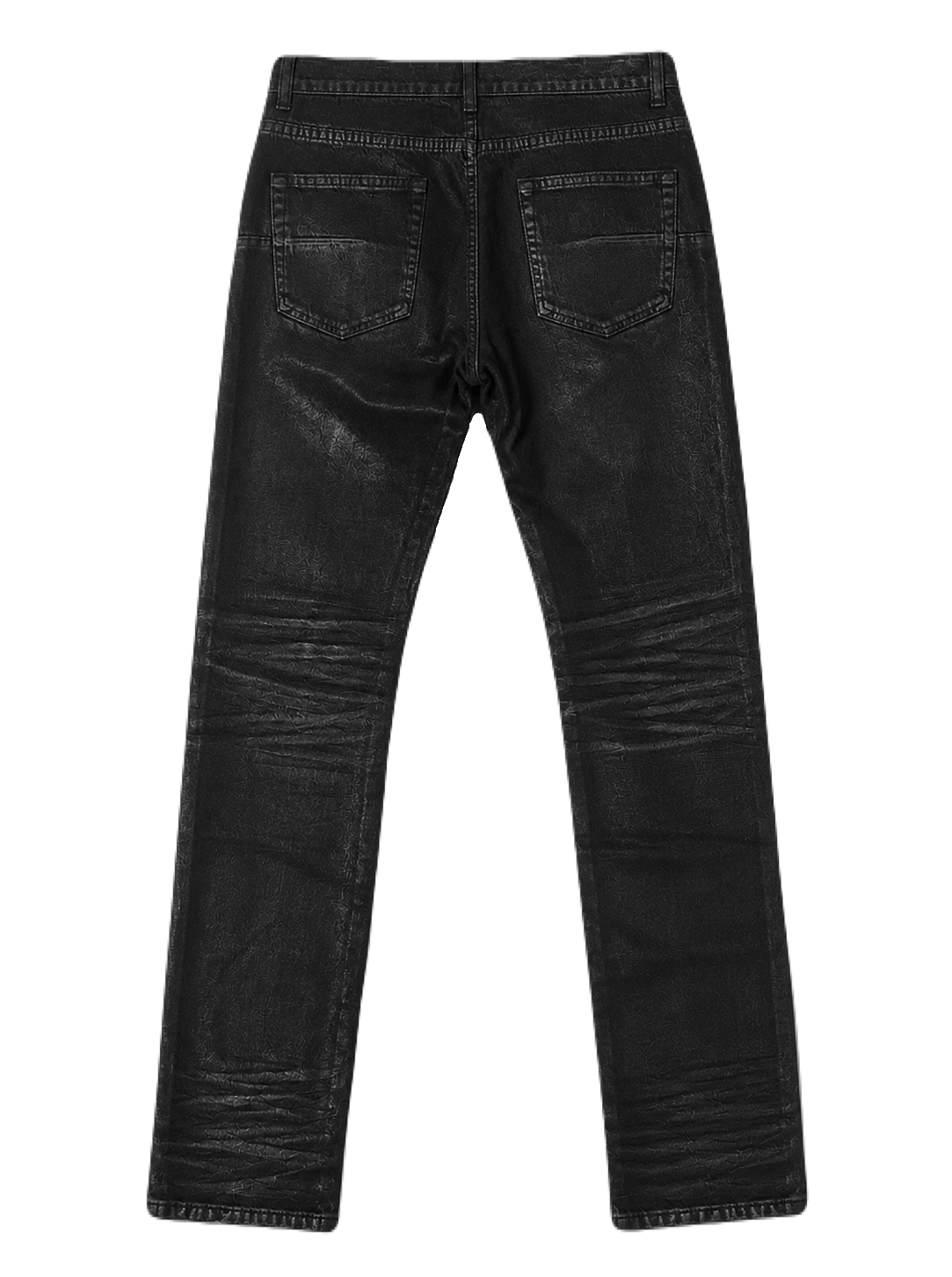 Faded Black Waxed Denim