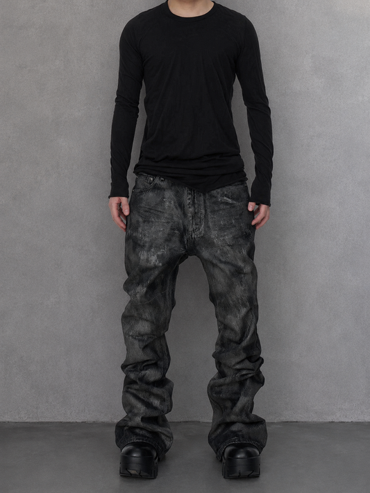 Obsidian Coated Denim