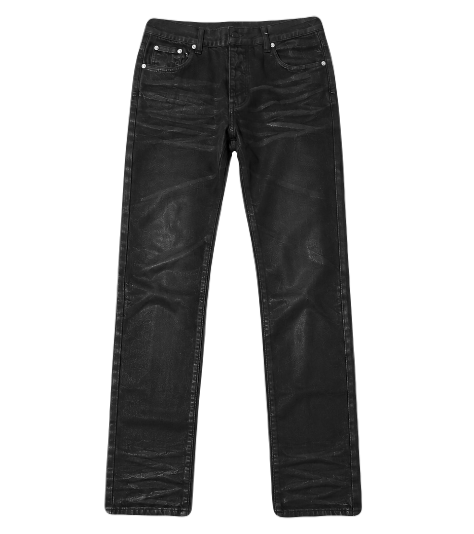 Faded Black Waxed Denim
